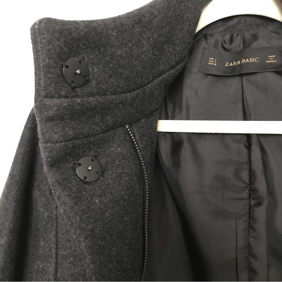Zara Long Wool Coat - Picture 5 of 8